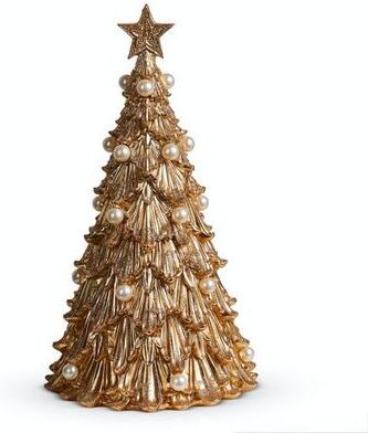 Raz Imports, Inc Acanthus Christmas Tree Table Accent Gold , Gold
