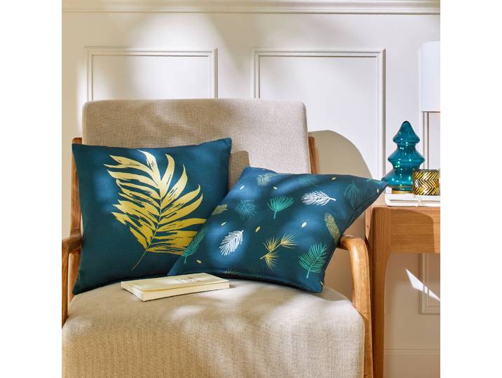 Housse de coussin motif feuillage, lot de 2 - Blancheporte