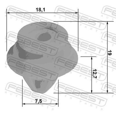 FEBEST Halteclip, Türverkleidung 88570-047 für Citroën/Peugeot RENAULT