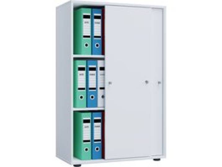 Armoire de bureau Lona (portes coulissantes, blanc, XL)