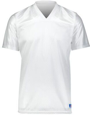 Russell Athletic R0593B Youth Solid Flag Football Jersey T-Shirt in White size Large   Polyester