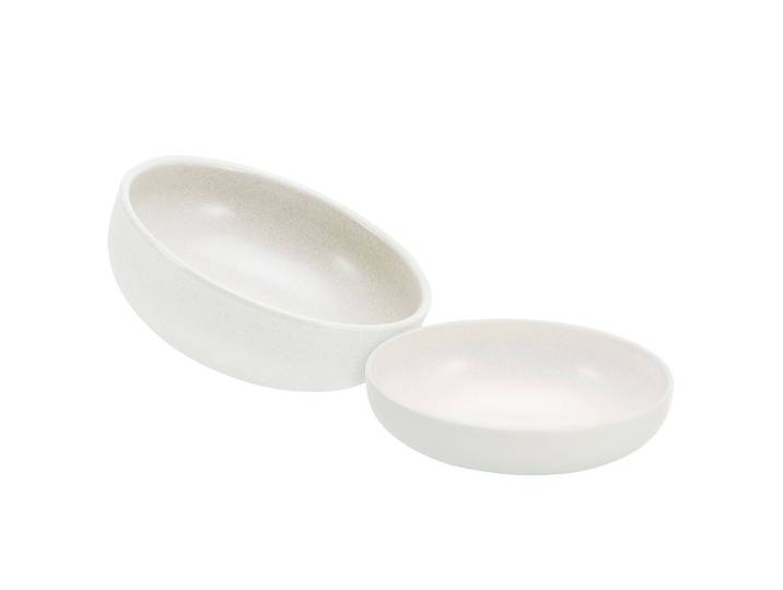 Salatschalen Uno 2er-Set 26 x 32 x 32cm Weiß/Weiß