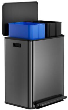 Garvee 16 Gallon Dual Compartment Trash Can, with Removable Inner Bucket for Kitchen, Dining Room