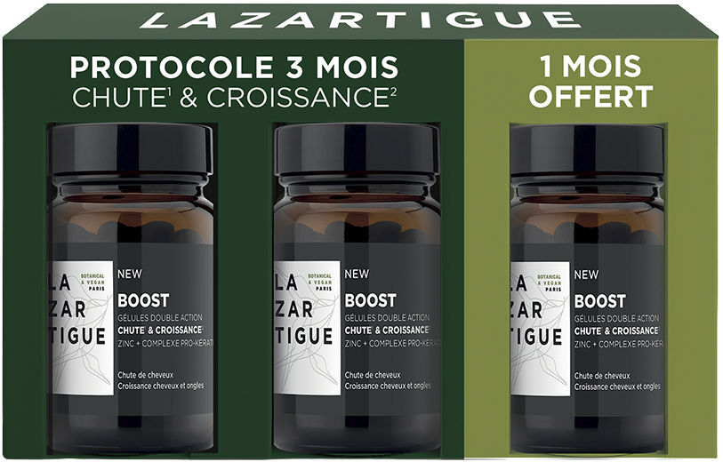 Lazartigue Boost cápsulas de doble acción contra la caída y para el crecimiento del cabello 90 u