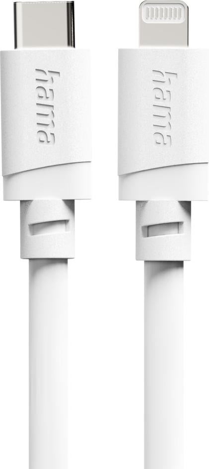 Hama Lightning naar USB-C oplaadkabel, 3 meter, Wit