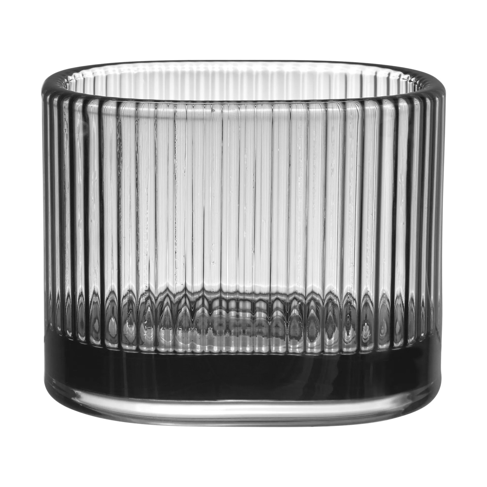 Orrefors Magische kaarsenhouder Super Ellipse Grijs 7 cm