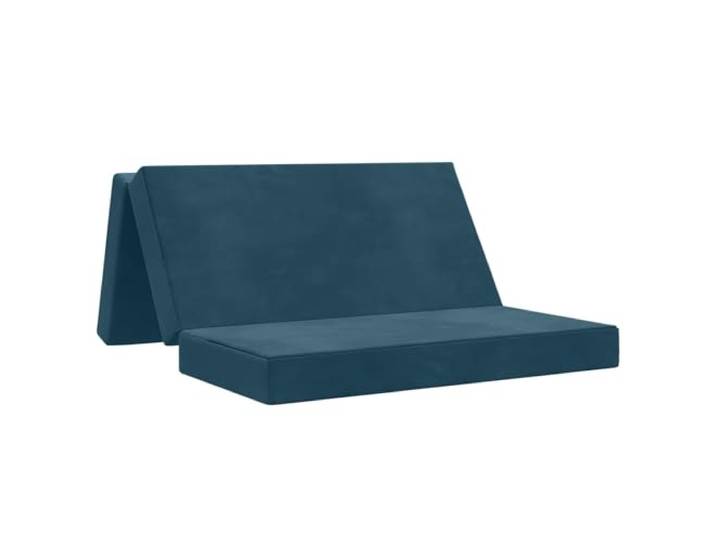 Klappsofa Bett 160 x 67 x 45 cm Blau Polyesterstoff, Schaumstoffpolsterung, verstellbarer Mechanismus, Reißverschlussbezug, faltbar