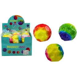Leuchtender Knetball mit Noppen, bunt, 9,5 cm