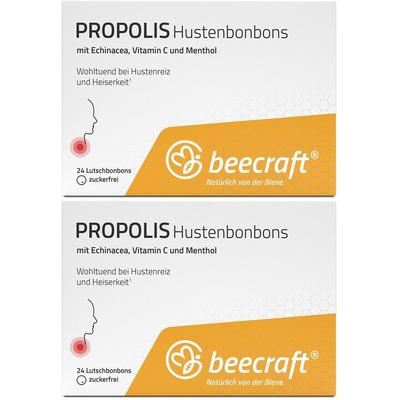 Beecraft Propolis Husten-Bonbons 2x 2x24 St Bonbons