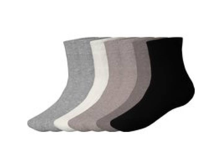 LUPILU® Chaussettes bébé, 7 pièces (gris/blanc/beige, 19-22)
