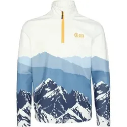 CHIEMSEE Fleecepullover mit Berglandschaft Print, Größe 2XL in Grau 130905