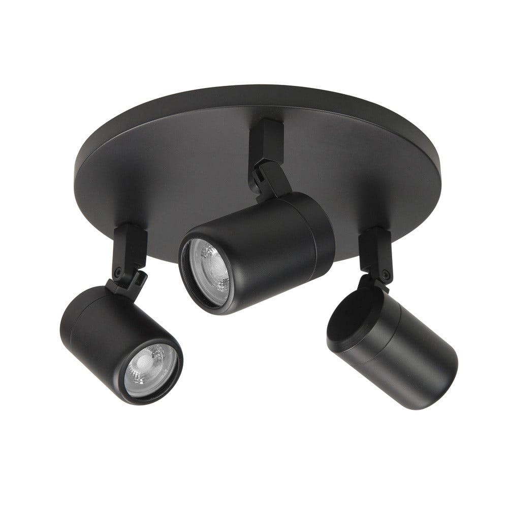 Highlight Spot Rain 3-lichts rond plafondspot zwart IP44
