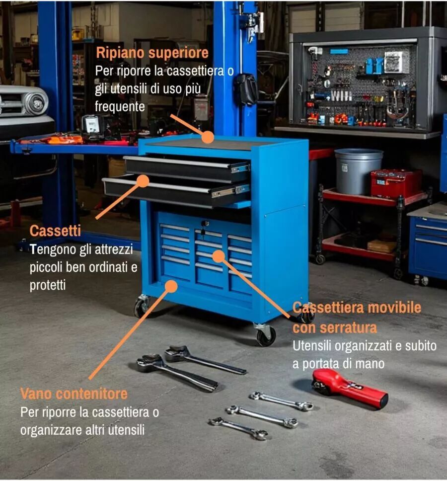 Easy System CASSETTIERA PORTA ATTREZZI MOBILE