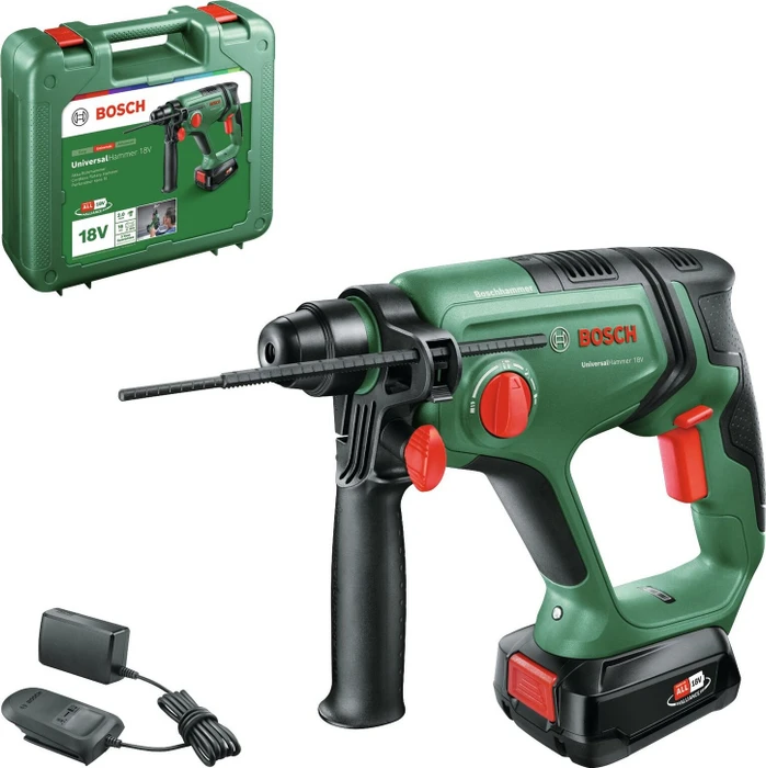 BOSCH Akku-Bohrhammer UniversalHammer 18 V, Koffer 0.603.9D6.002 (1 × 2,5 Ah)
