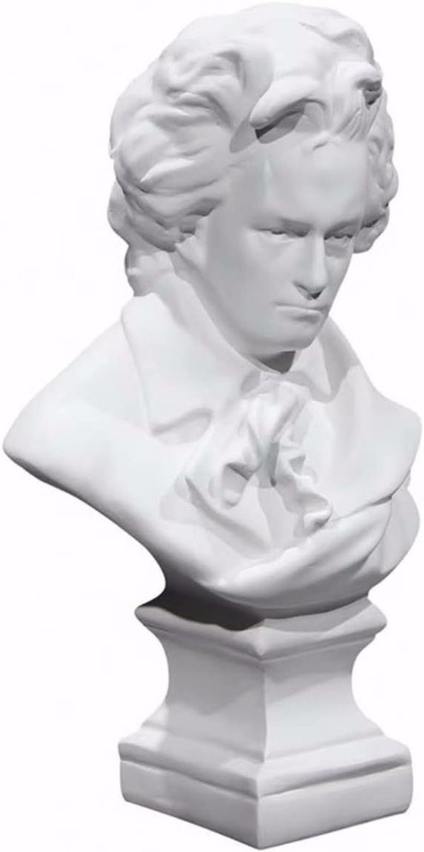 Buste Beethoven - Kunstbeeldje van Handgegoten Hars voor Interieur Decoratie