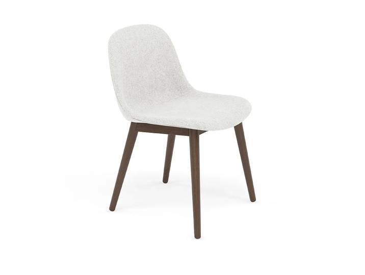 Muuto Fiber side chair Stuhl mit Holzbeinen Hallingdal nr110-stained dark brown