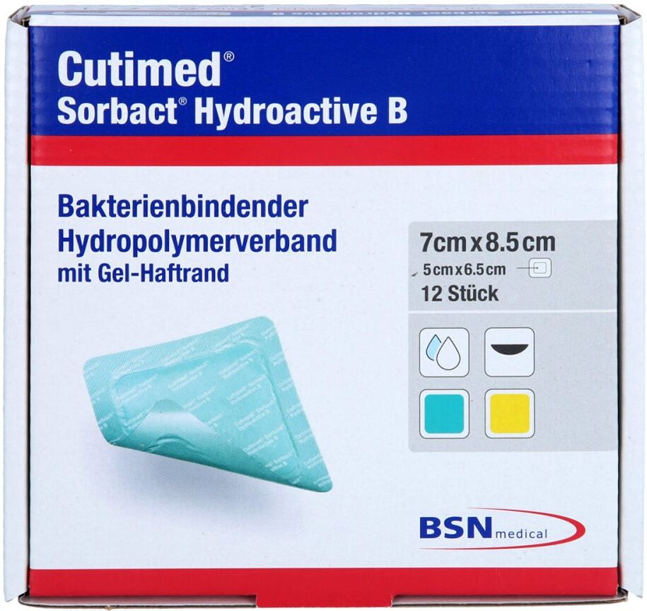 Cutimed Sorbact Hydroactive B Gel-v.7x8,5 Cm Haft.