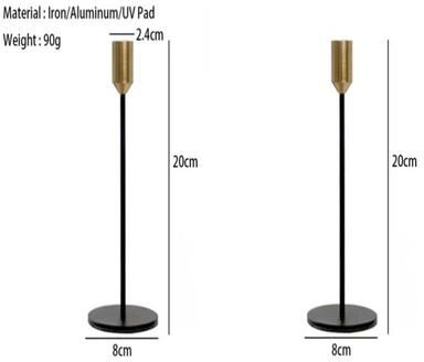Uplift Treasures 2 Piece Gold Metal Candle Holder Set For Home Decor 7 2pcs