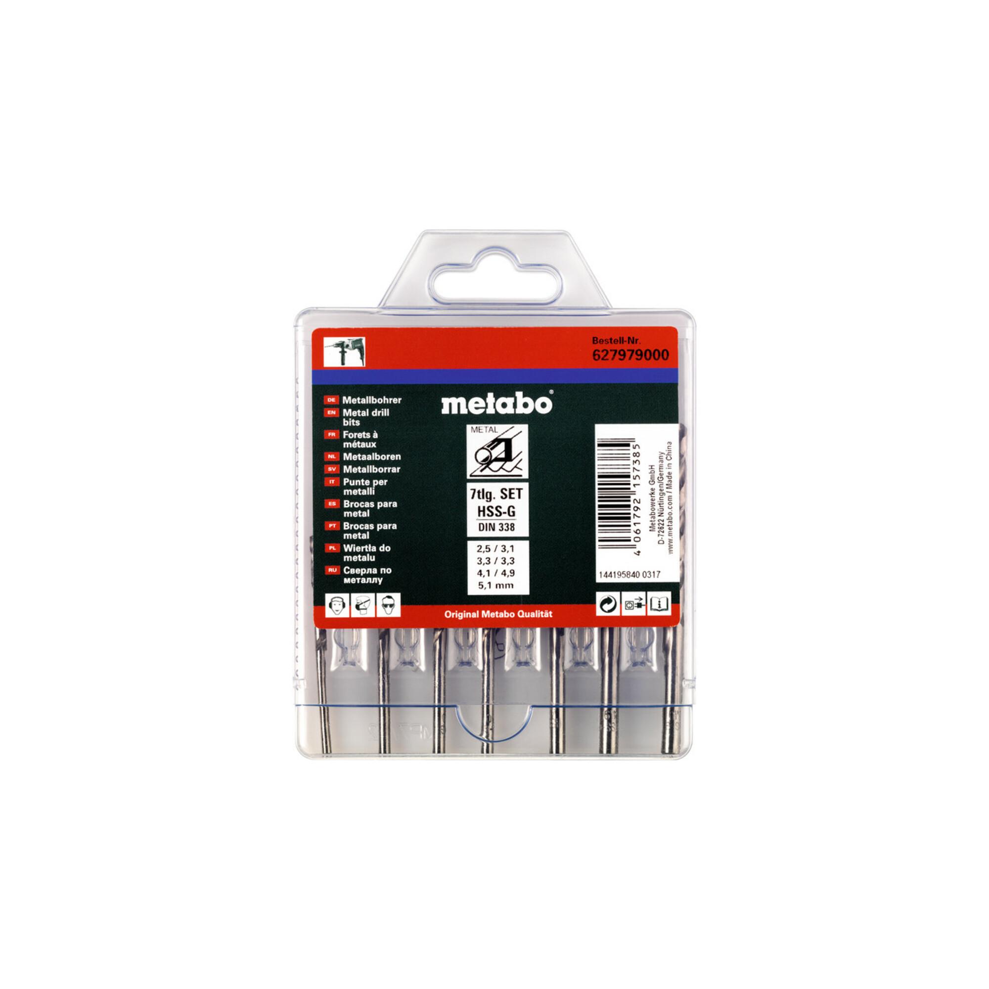 Metabo HSS-G-Bohrerkassette, 7-teilig (627979000)
