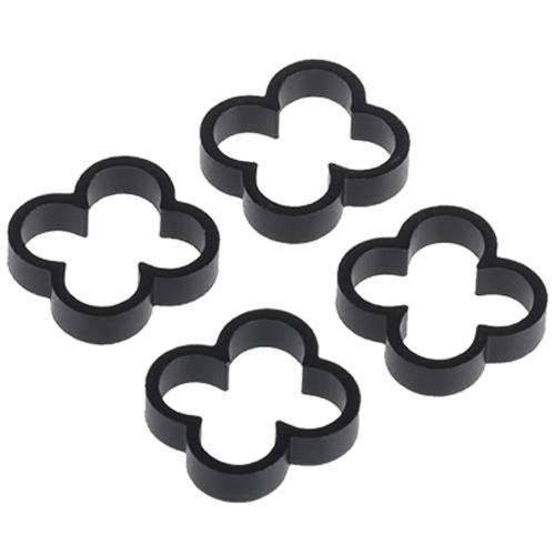 Alphacool Eiskamm Alu X4 - 4mm - 4 Stück schwarz