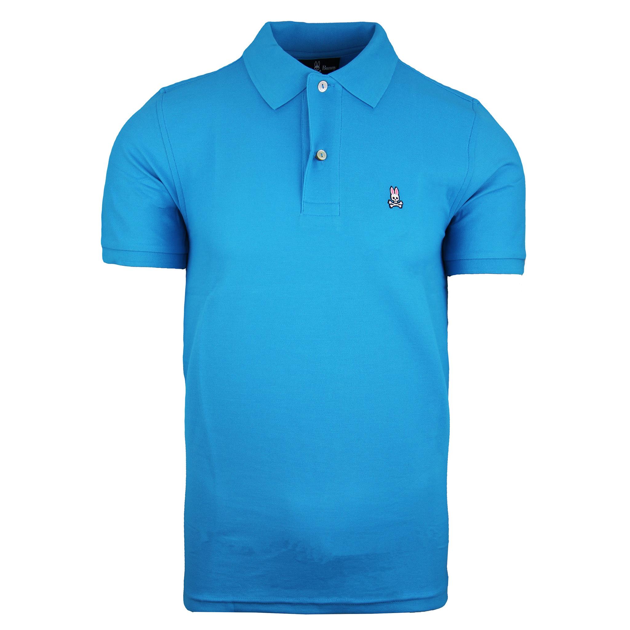 Psycho Bunny Klassieke Polo Korte Mouw Blauw Heren Katoenen Top B6K001B1PC PEACOCK