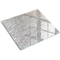 GLASPLATTE 60x52 cm Steinmauer