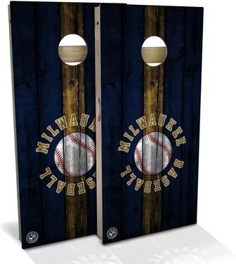Skip's Garage Milwaukee Baseball Outdoor Cornhole Board Set