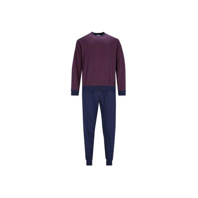 Schlafanzug HAJO "Pyjama", Herren, Gr. 3XL, rot (weinrot), Obermaterial: 100% Baumwolle CO., Homewear-Sets Schlafanzug