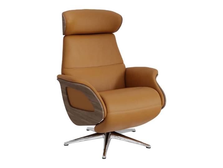 Sessel Fashion Clement, Flexlux, savoy cognac brown, Leder