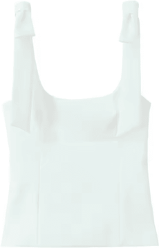 Inspire Picks HXAO Butterfly Off Shoulder Crop Top Cute Bow Backless Summer Cami white xs(us 2)