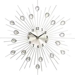 Mebus Quarz-Wanduhr 32x32cm - silber