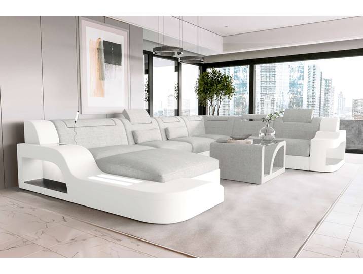 XXL Wohnlandschaft Palermo Stoffsofa