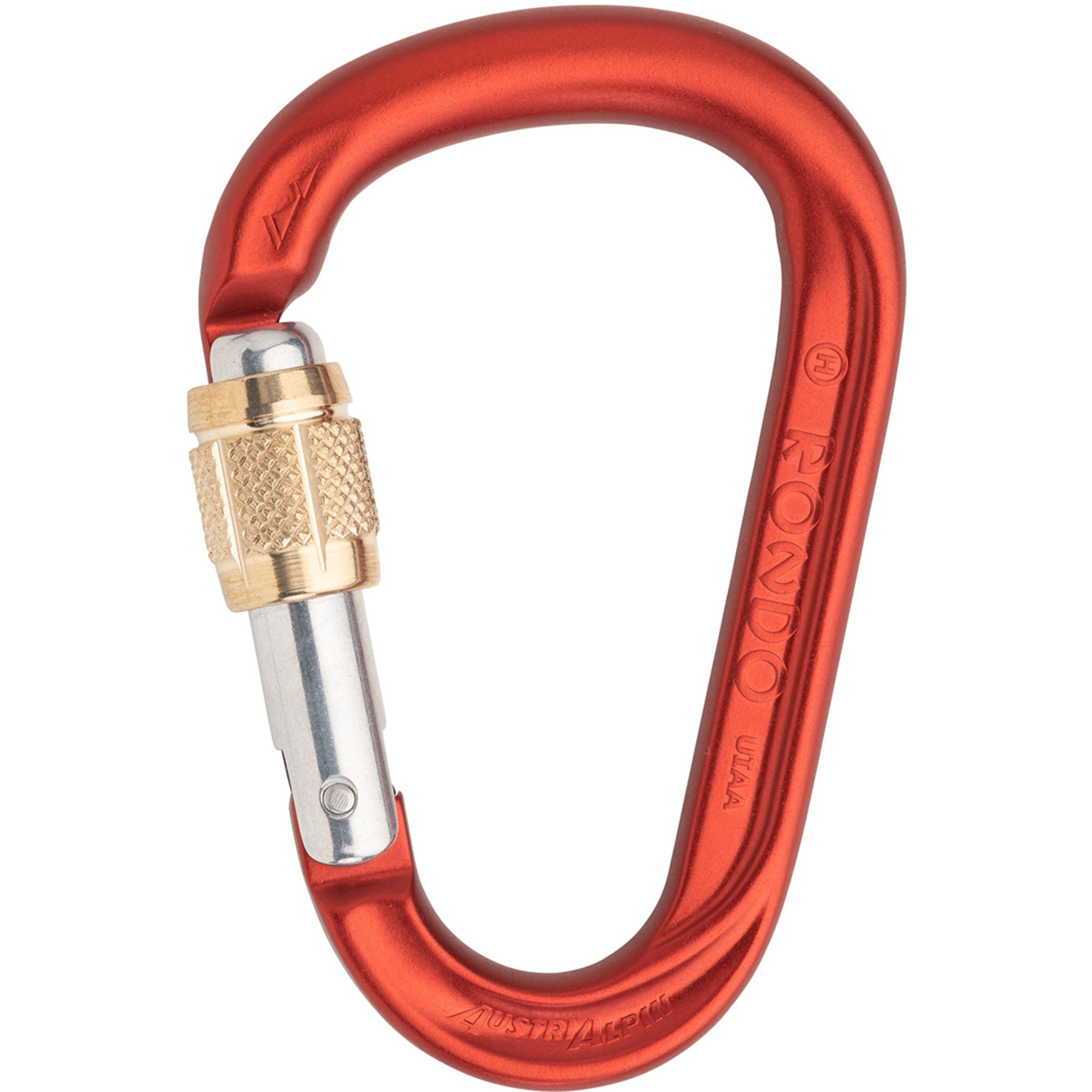 Austrialpin HMS Rondo GI Alu Schraub-Karabiner Karabiner rot Alpinklettern | Eisklettern