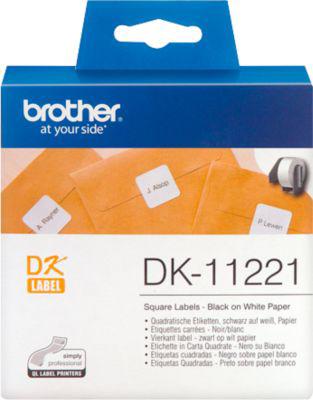 Brother Quadratische Etiketten DK-11221, 23x23 mm, 1000 Stück
