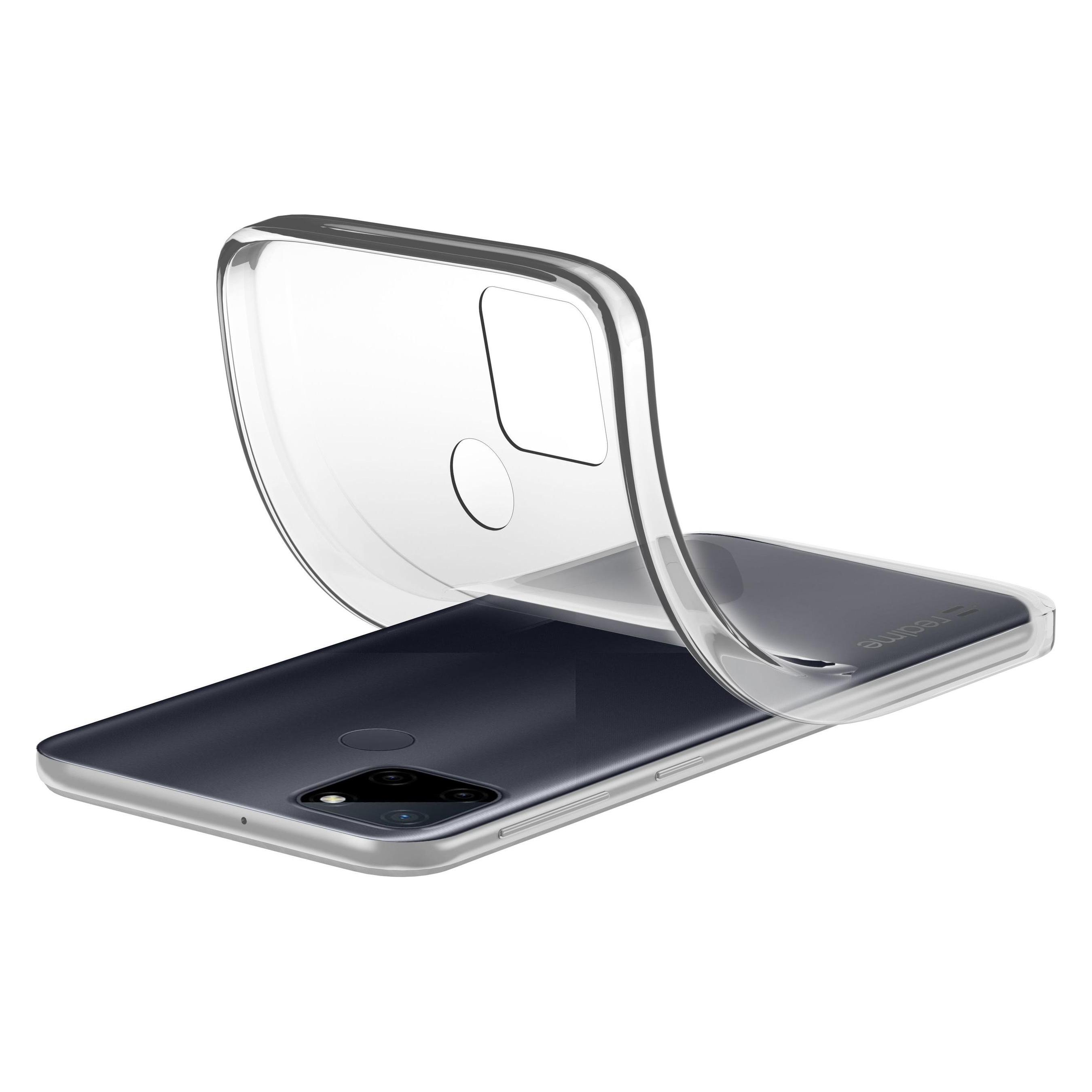 Cellularline Soft - Realme C21Y / C25Y Schützt und verbessert das Smartphone-Design Transparent (Realme C21Y, Realme C25Y) (SOFTREALMEC21YT)