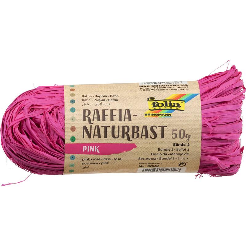 folia Raffia-Naturbast pink 9023
