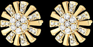 Edenly Ohrstecker FraÃ®cheur - Solar - 9 Karat Gelbgold und Diamanten