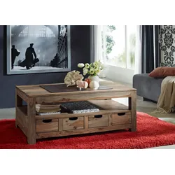 Couchtisch Sheesham 120x70x50 grau geölt NATURE GREY #33