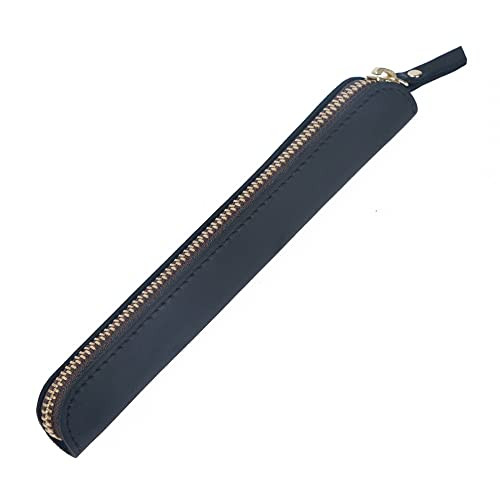 MiOYOOW Lederen etui met ritssluiting voor pennen en potloden