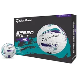 Taylor Made Speed Soft INK Golfball 12er weiss/lila/blau