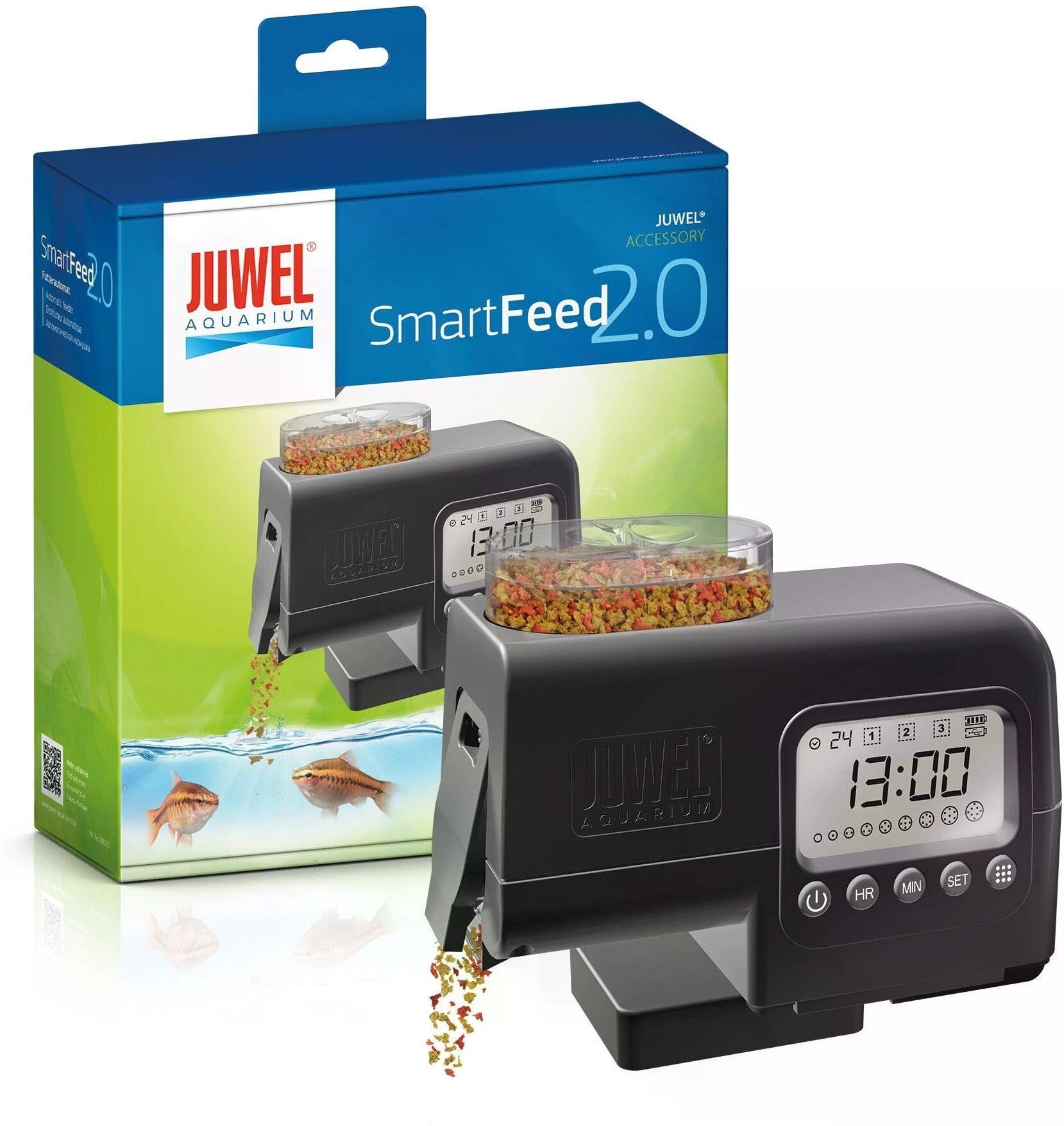 Futterautomat JUWEL "SmartFeed 2.0 Premium", schwarz, B:16,5cm H:13cm L:7,5cm, Futterautomaten, Futterautomat schwarz Einheitsgröße