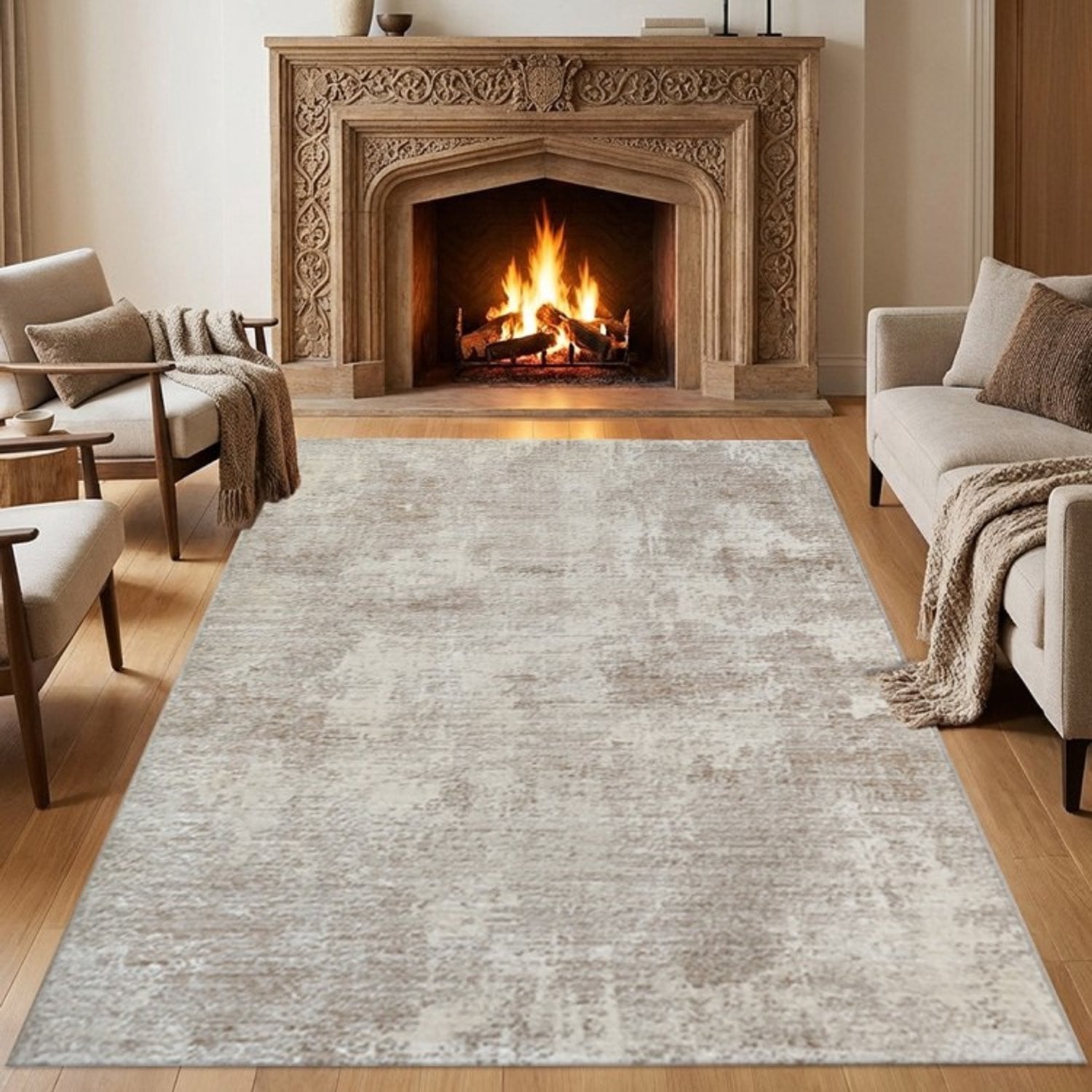 TapisTrend Designer tapijt Beige 160 x 230 cm Modern abstract vloerkleed