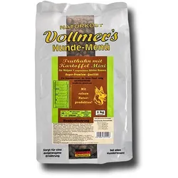 Vollmers Truthahn mit Kartoffel Mini | 1kg für Welpen und kleine Hunde