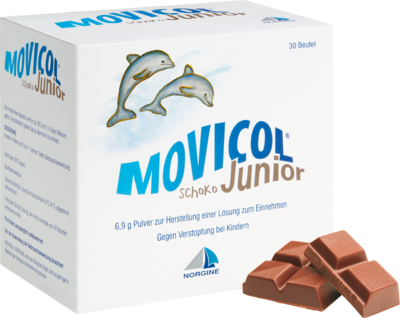 Norgine GmbH MOVICOL Junior Schoko Plv.z.Her.e.Lsg.z.Einnehmen 30X6.9 g 09086865