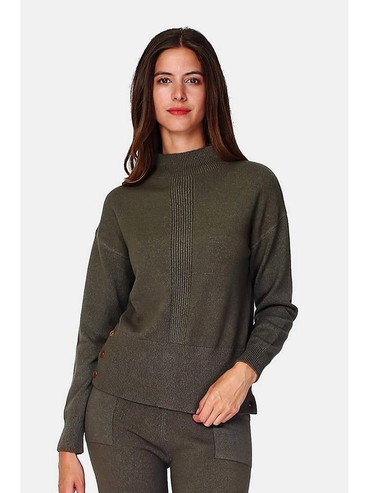 William de Faye Pullover in Khaki - 36