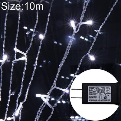 Snug & Styled Waterproof LED Curtain Lights 10M 100 LEDs With 8 Lighting Modes For Weddings & Home Decor white Light
