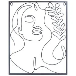 Wanddeko Lady in Schwarz