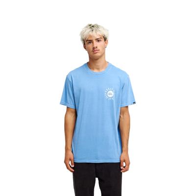 T-Shirt QUIKSILVER "Evo Neon Blue", Herren, Gr. L, quiet harbor, Obermaterial: 100% Baumwolle., Shirts T-Shirt