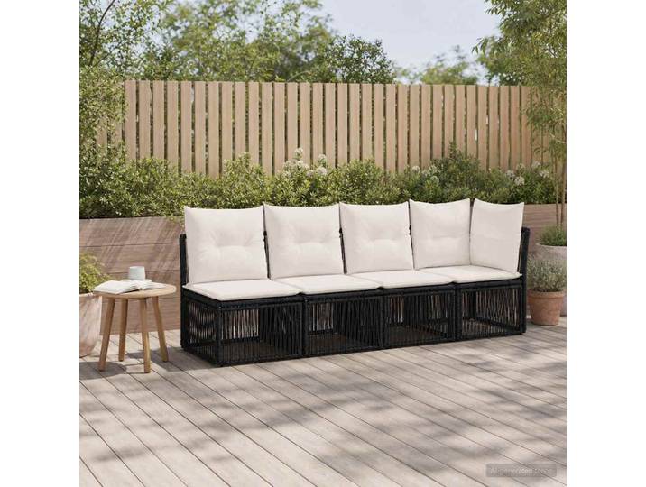 vidaXL 4-Sitzer Sofa mit linker Armlehne 4 stk. 4-Sitzanzahl Schwarz