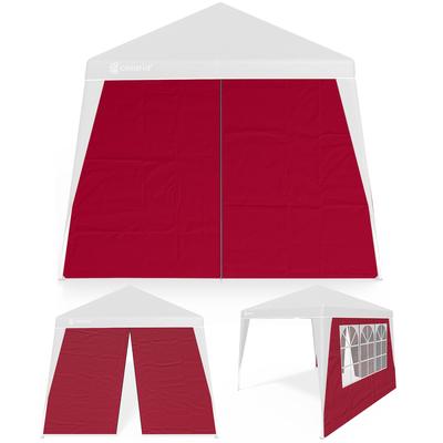 Casaria Deuba 2x Seitenwand Pavillon Capri Wasserabweisend Rot 250x250cm